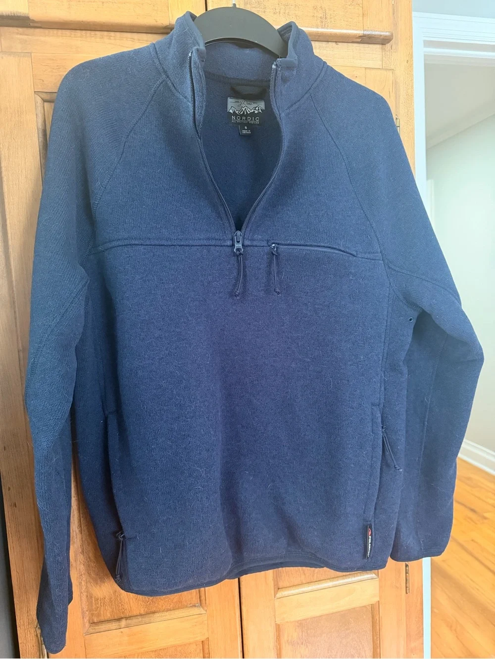 J. Crew Men's Navy Half-Zip Pullover Sweater